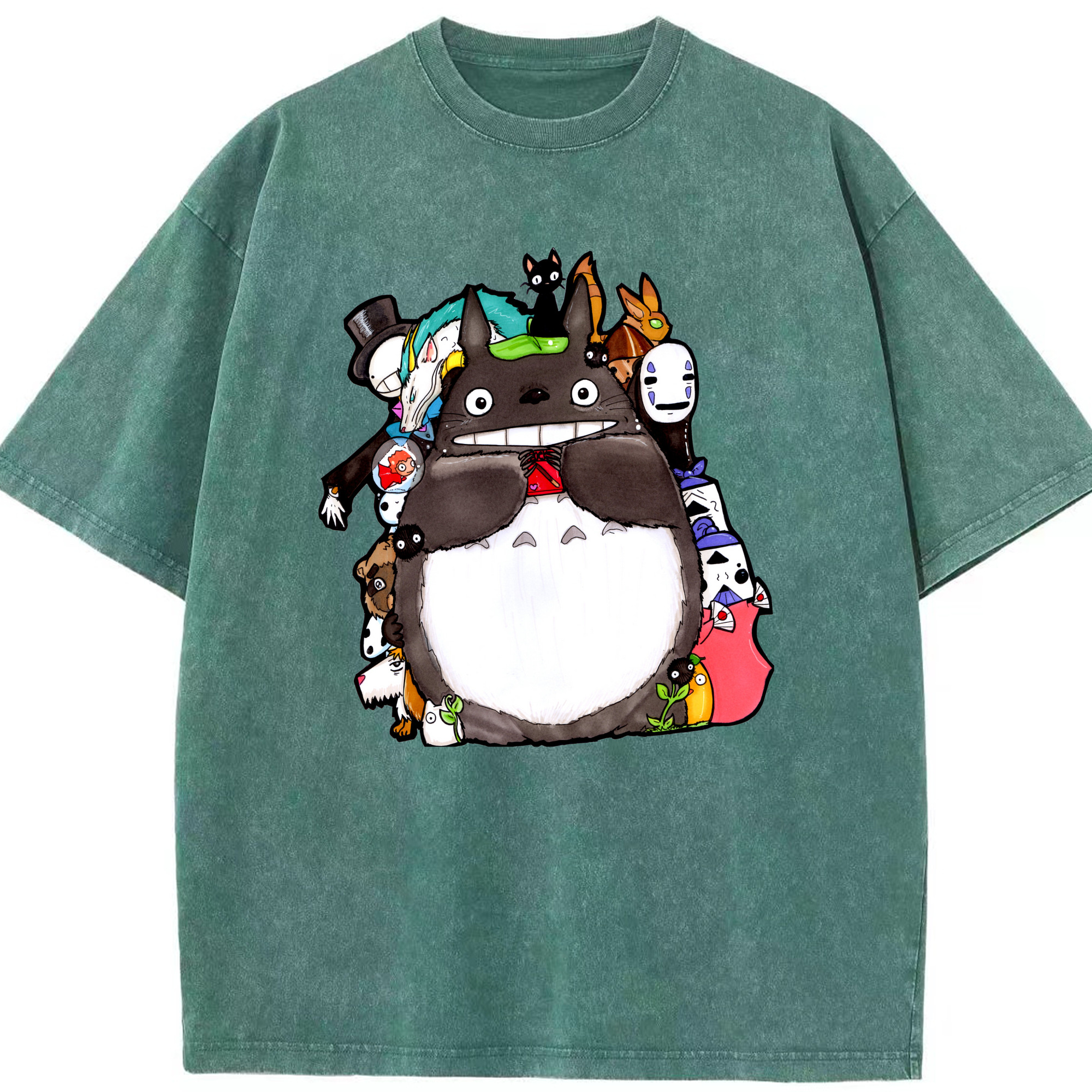 （画像用） となりのトトロ 草壁メイ 草壁サツキ My Neighbor Totoro Satsuki Kusakabe Mei Kusakabe 綿100% ヴィンテージ風 半袖Tシャツ（フロントプリント）